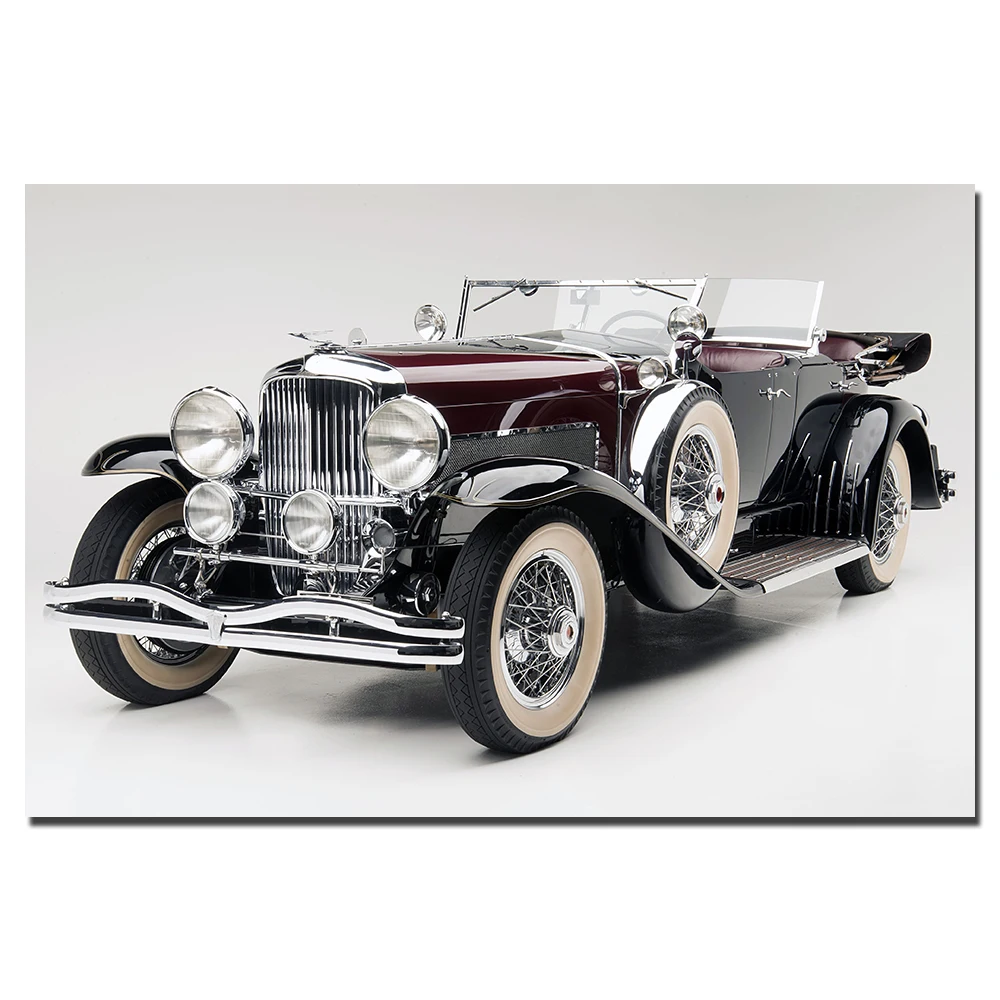 

Duesenberg SJ Винтаж автомобиля постер печать на холсте Картины Wall Art для домашнего декора