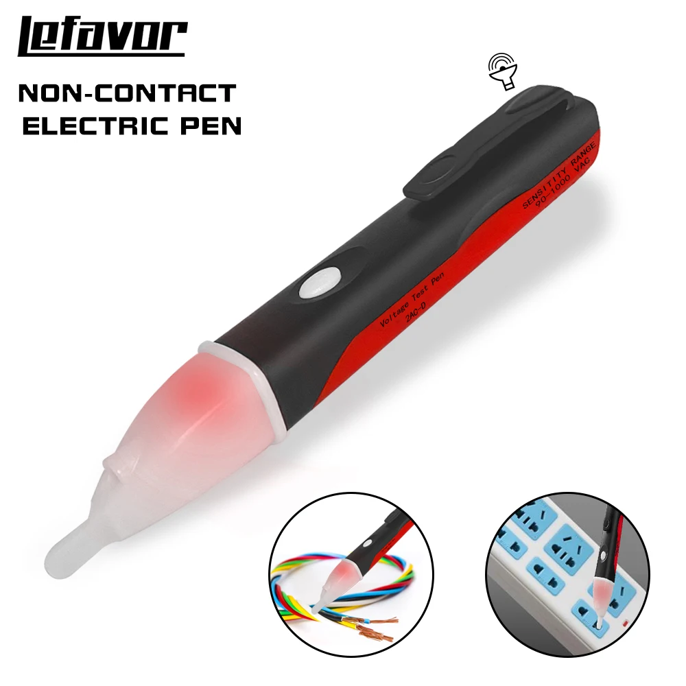 Indicateur électrique AC 90-1000V, prise murale sans Contact, prise de courant AC, détecteur de tension, capteur, stylo de test, crayon de test de lumière LED