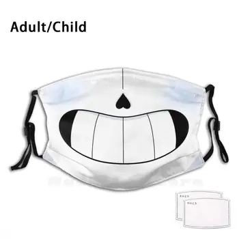 Sans الوجه طباعة قابل للغسل تصفية مكافحة الغبار الفم قناع Undertale Undertale Sans Sans الوجه قناع الوجه Keyozee Sans