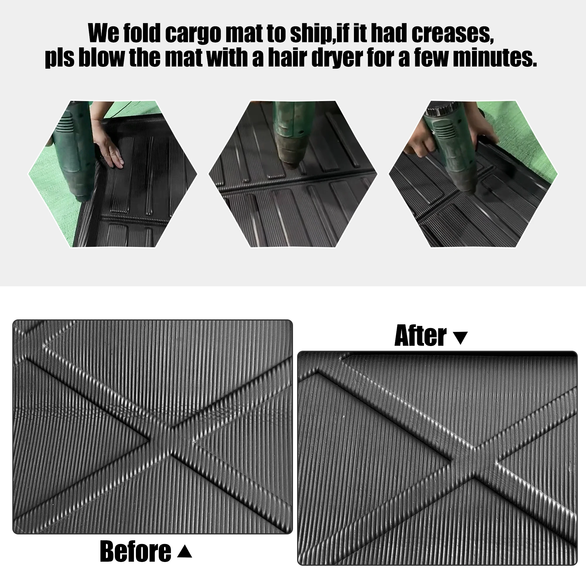 Uxcell For Kia Sportage Sportage R K3 Car Rear Trunk Boot Liner Waterproof Cargo Mat Floor Tray Carpet Protective