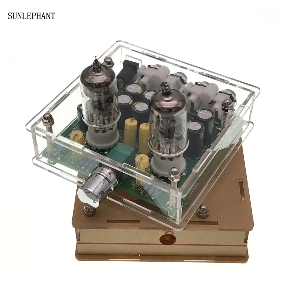 プリアンプボードヘッドセット,アンプ,バッファー,アクリル,diyケース,6 j1,新しいコレクション,ac12v/1a 2.0