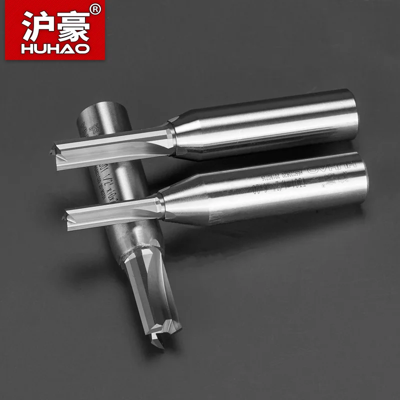 HUHAO CNC Woodwroking Tool TCT Trimming Straight End Mill Cutters Tungsten Steel Router Bit For MDF Plywood Chipboard Slot Drill