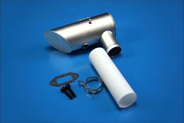 Single Hole / Double Hole Muffler Exhaust Pipe for DLE120 Gasoline Engine