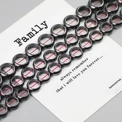WLYeeS Natural Black Hematite Stone beads Hollow circle Round Spacers loose beads for Jewelry Making DIY Charms Bracelet 10/12mm