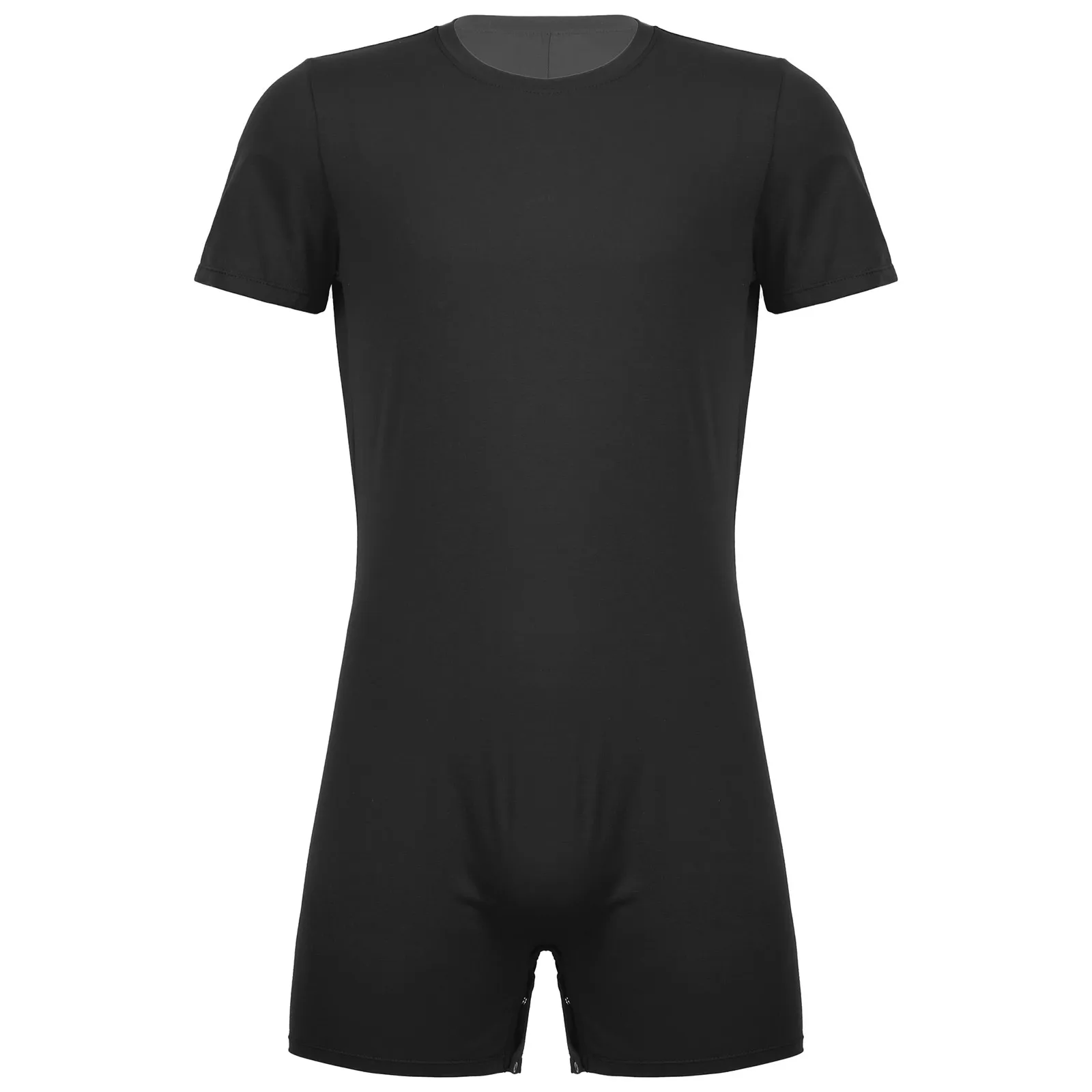 Heren Sport Bodysuit T-Shirt Met Korte Mouwen Jumpsuit Zomer Sport Oefening Hardlopen Gym Casual Nachtkleding Eendelige Rompertjes