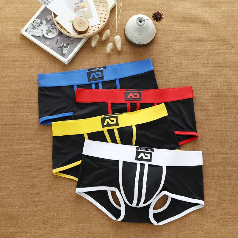 Brand Sexy Mens Underwear Jockstraps Cotton Sexy Jocks Bikini G-strings Men thong cuecas Male panties Briefs Gay underwear Penis