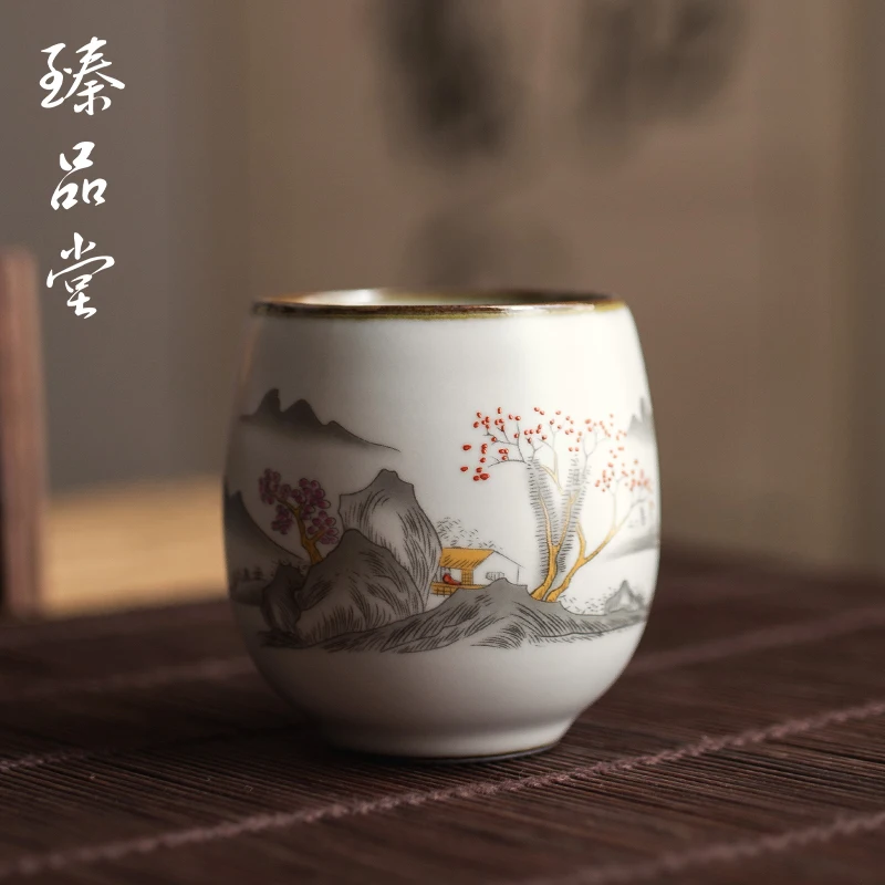 꽃 디자인 세라믹 레트로 빈티지 티 컵 작은 머그잔 커피 컵 세라믹 의식 크리 에이 티브 Filizanki 할 Herbaty 차 세트 BK50CB