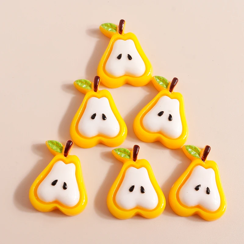 10pcs Cute Fruit Flatback Resin Charms for DIY Jewelry