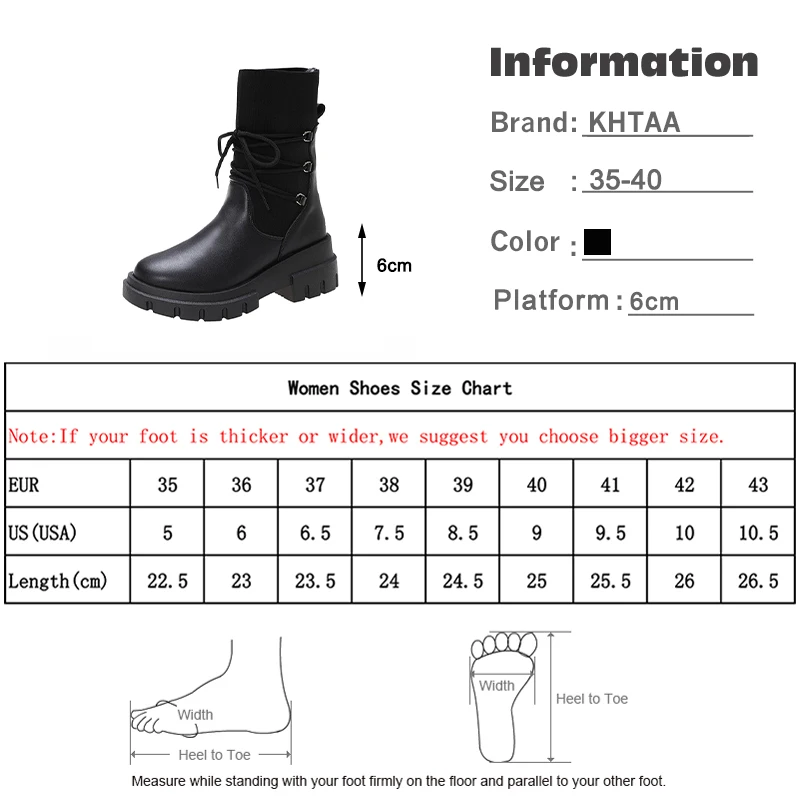 Women\'s Chunky Heels Mid-calf Boots Nice Stretch Fabric Ladies Shoes Female Autumn Footwear Pop Casual Platform Woman Boots