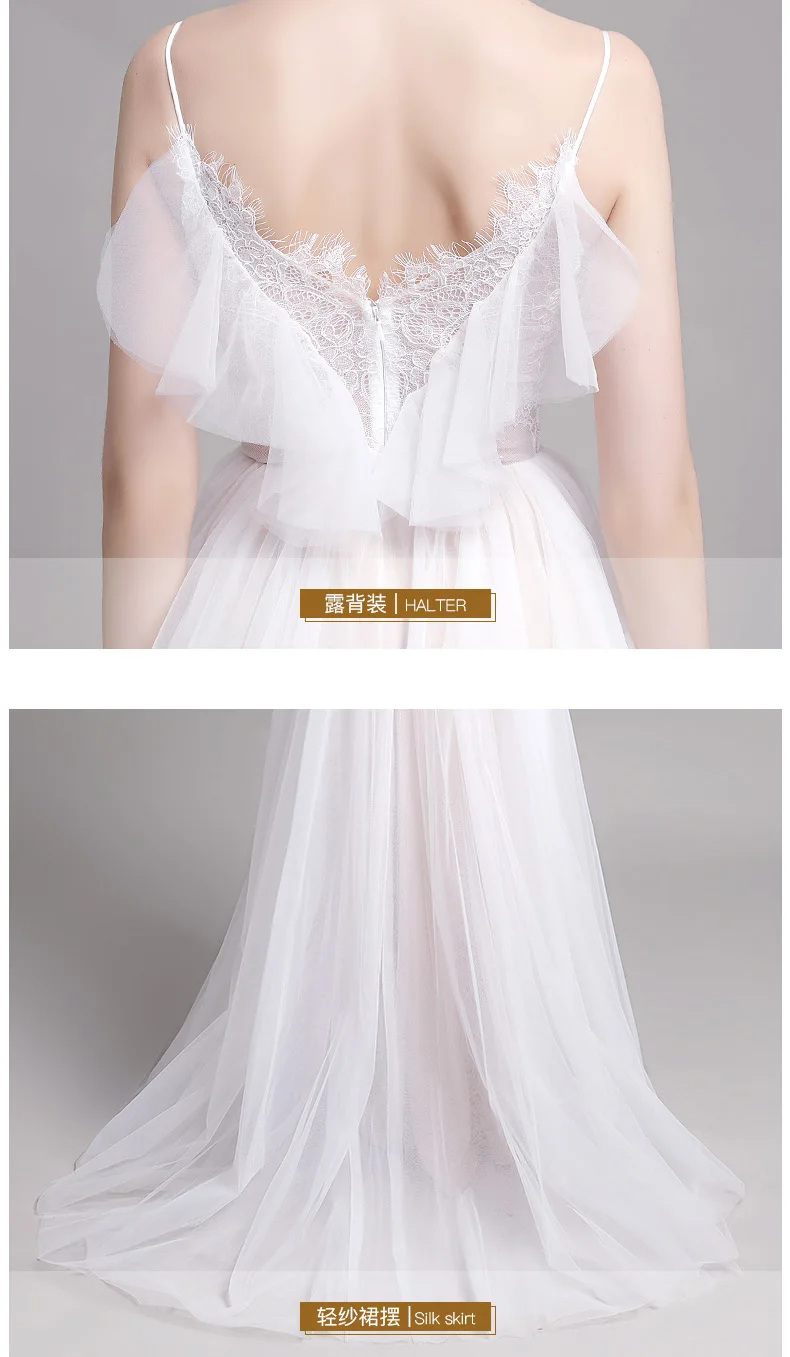 2020ฤดูร้อนชายหาด Boho งานแต่งงานเซ็กซี่ Backless สปาเก็ตตี้สายรัด Tulle ลูกไม้โบฮีเมียนเจ้าสาว Gowns เสื้อคลุม De Mariée