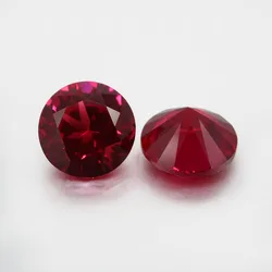 100pcs/Bag 5# Red Size 1mm 2mm 3mm Round Brilliant Cut Synthetic Ruby Corudum Stone For Jewelry DIY Free Shipping