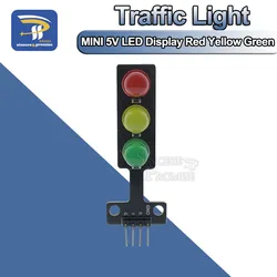 Mini 5V Traffic Light LED Display Module for Arduino Red Yellow Green 5mm LED Mini-Traffic Light for Traffic Light System Model