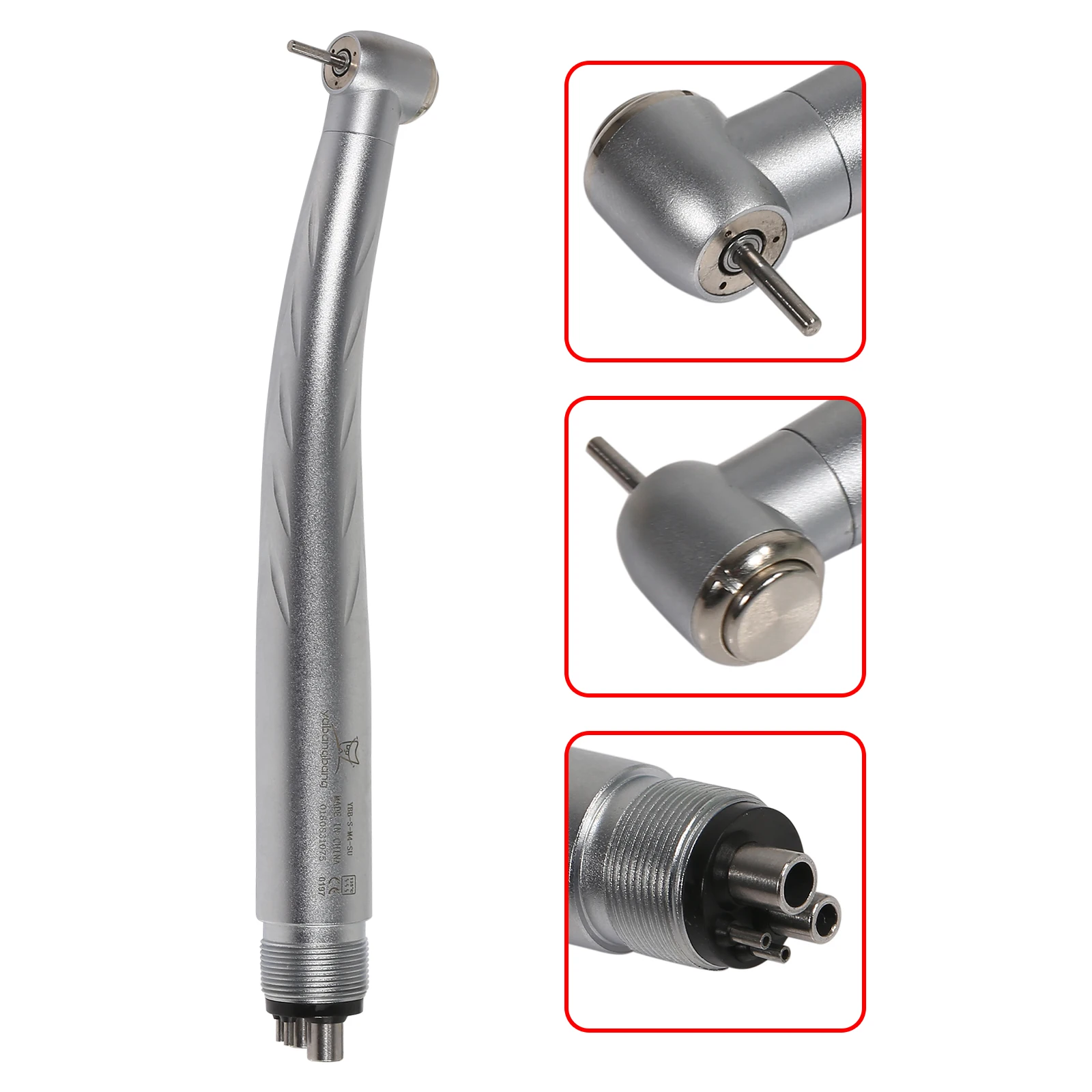 Dental High Speed Handpiece 4 Hole Standard Head 3 Water Spring Push Button Air Turbine Rotor Cartridge Fit NSK Dental Equipment