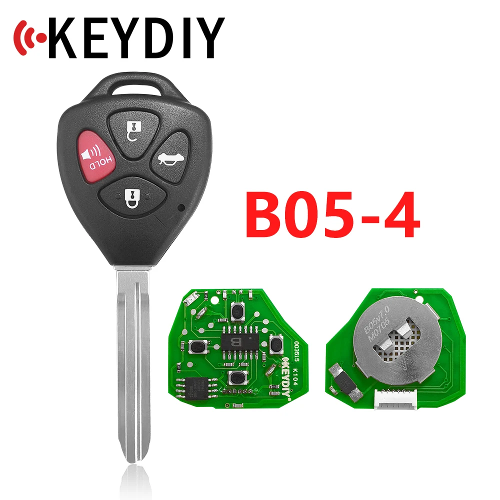 

XNRKEY KEYDIY B05-4 KD Remote 4 Button B series Remote Key for URG200/KD900/KD200 machine