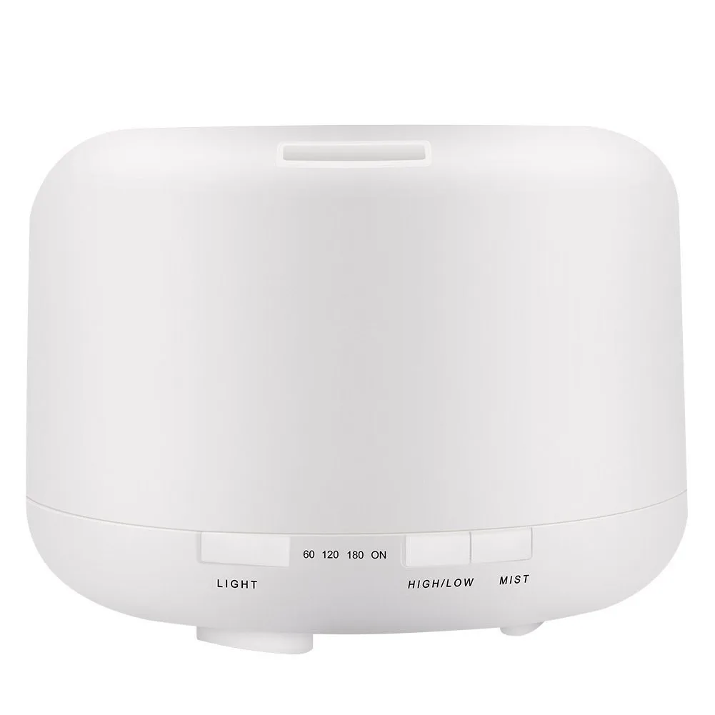 Nebbia fredda ultrasonica variopinta dell'umidificatore di aromaterapia dell'olio essenziale 500ml con il cambiamento leggero di 7 colori LED per l'ufficio della famiglia