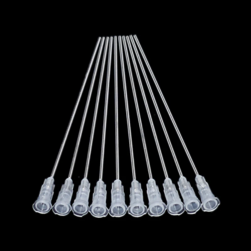 10/20pcs 100MM White Stainless Steel Blunt Dispensing Needles Glue Syringe Needle Tips For Gluing Filling Ink Oil Welding Flux