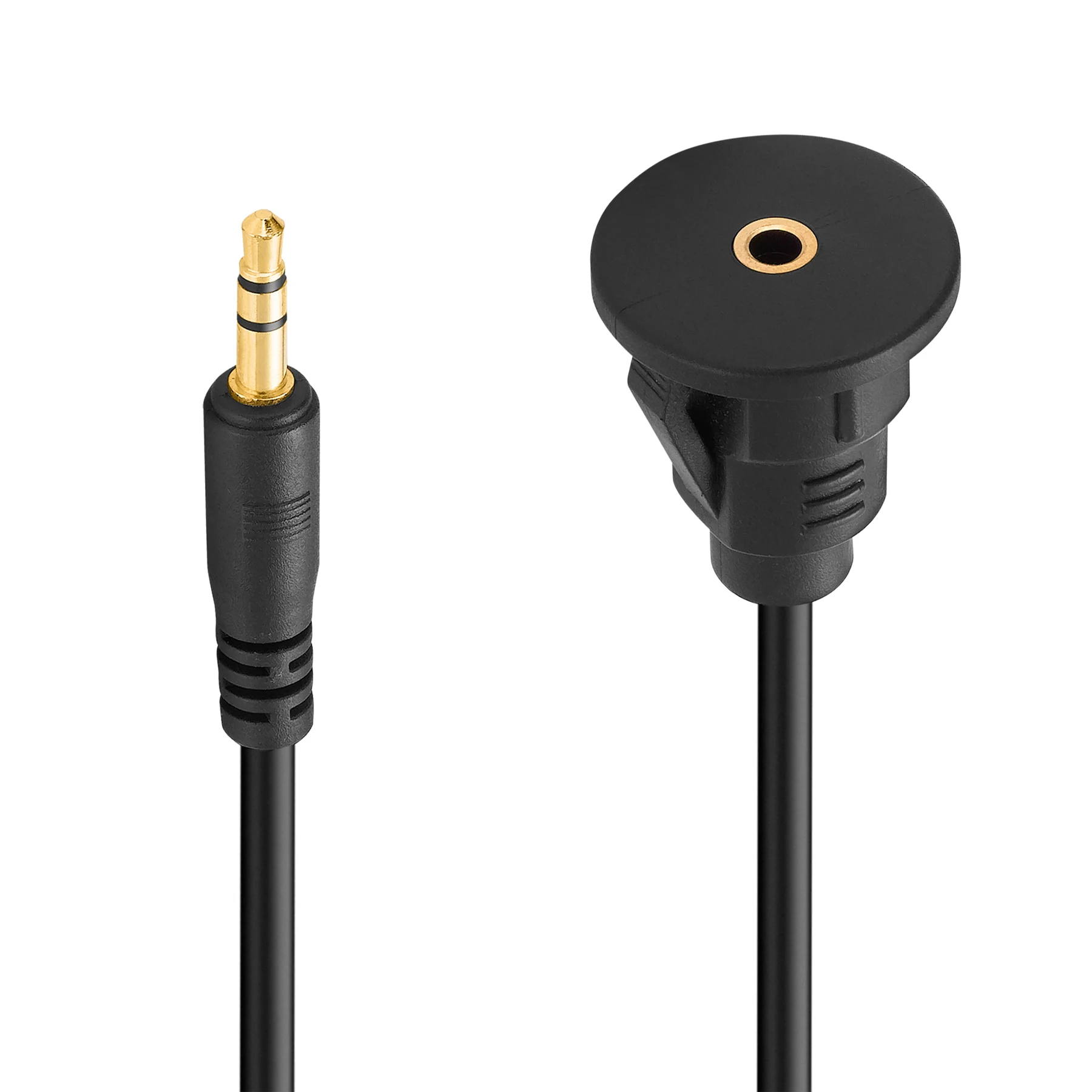 Bochara-Câble d'extension de prise audio AUX, carte Prada, kit de montage encastré, voiture, camion, 1/8 ", 3.5mm, 1m