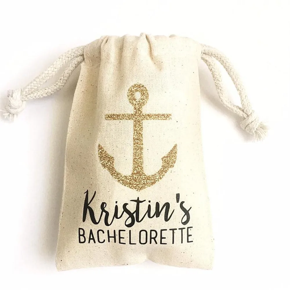 

custom any language text anchor Beach bachelorette party favors - Nautical party favor bag -wedding Hangovers Survival kit