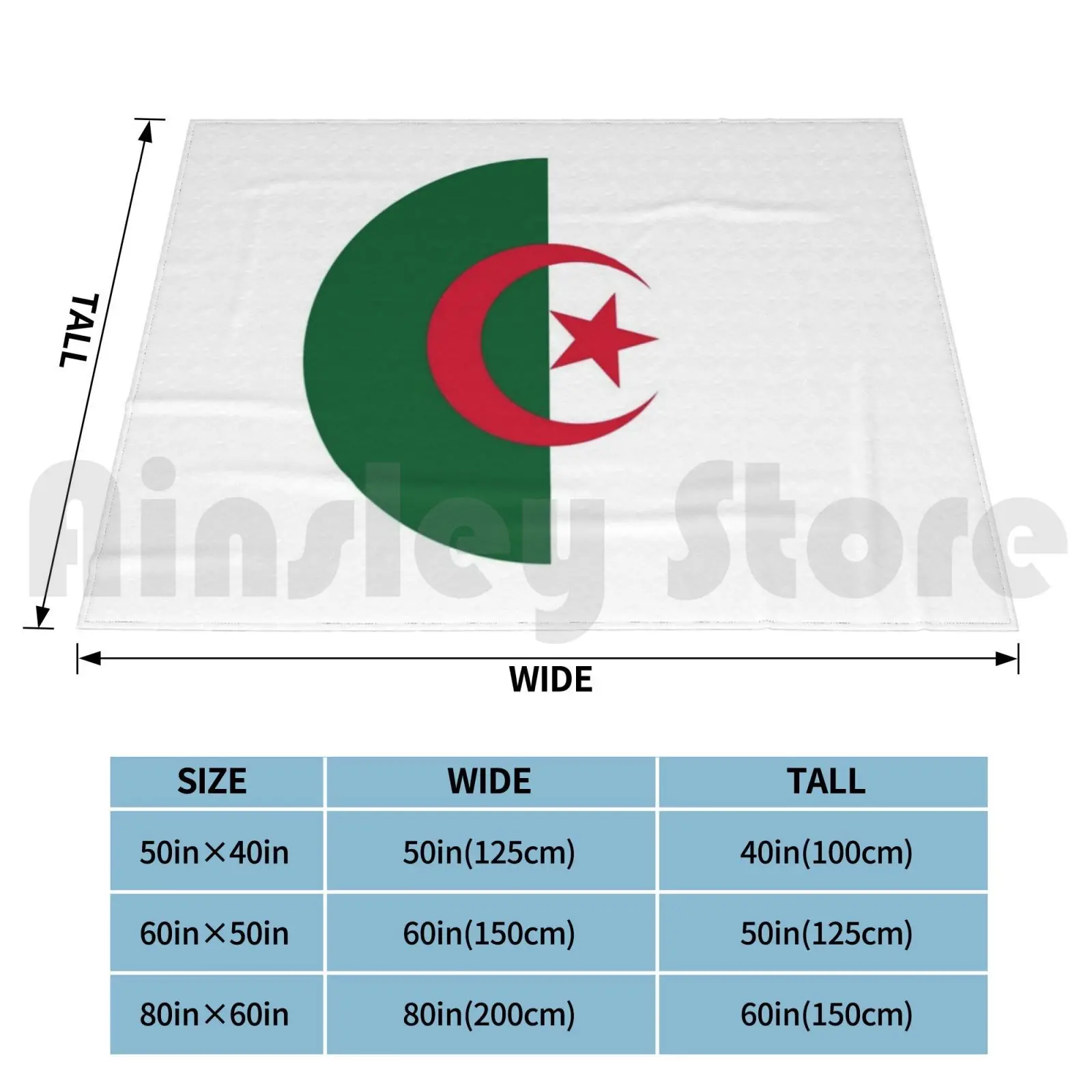 Algerian Flag Blanket Fashion Custom Algeria Algerie Dz ? ? ? ? ? ? ? Algerienne Alger Oran Dzair Algiers