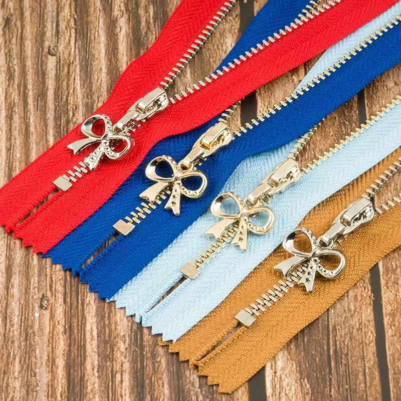 20pcs/lot Decorative Metal Zipper 20cm  for Sewing Close End for Repair Leather Bag Dress Pocket Pillowcase Tailor Accessories