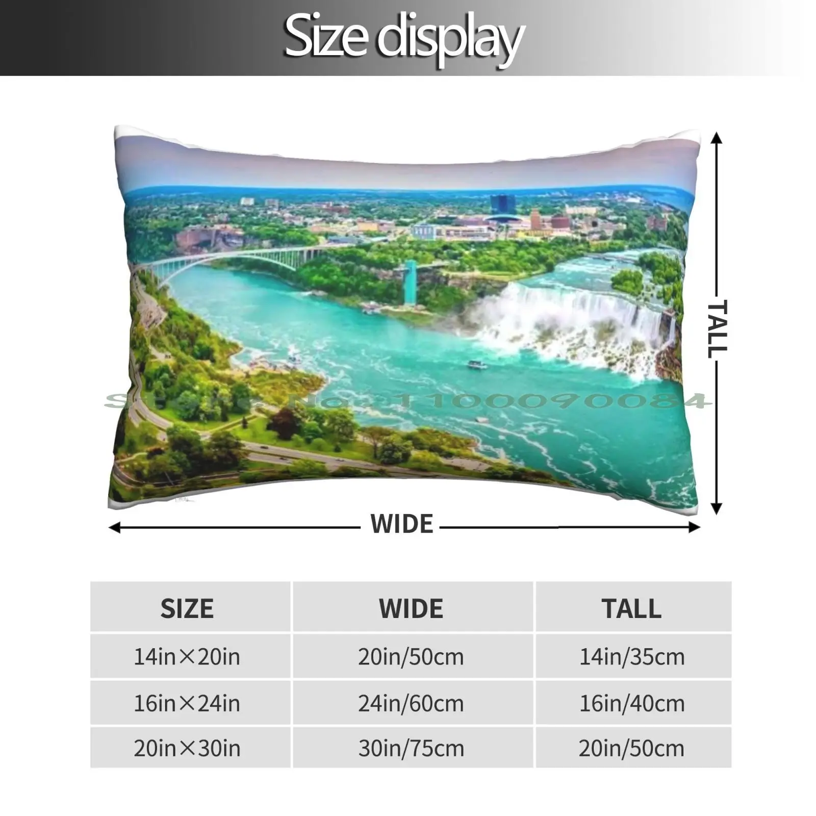 Niagara Falls – Usa & Canada Borders Pillow Case 20x30 50*75 Sofa Bedroom Amazigh Berber Algeria Tunisia Morocco African Kabyle