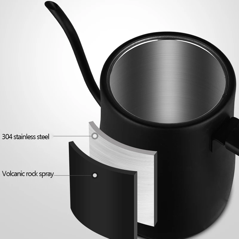 Bouilloire électrique à col de cygne, cafetière, thermos, contrôle de la température, bouteille d'eau chauffante, théière en acier inoxydable 800, 304 ml, 220V