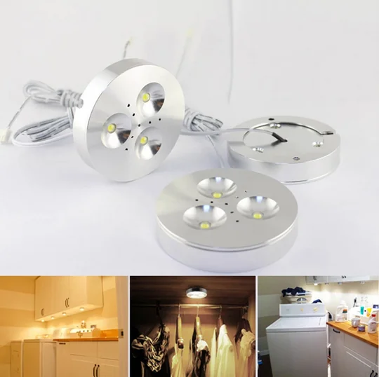 

4W 3W White shell Black shell Silver shell LED Puck Light, Dimmable LED Puck Lamp, LED Furniture Light LED Down Ceiling light