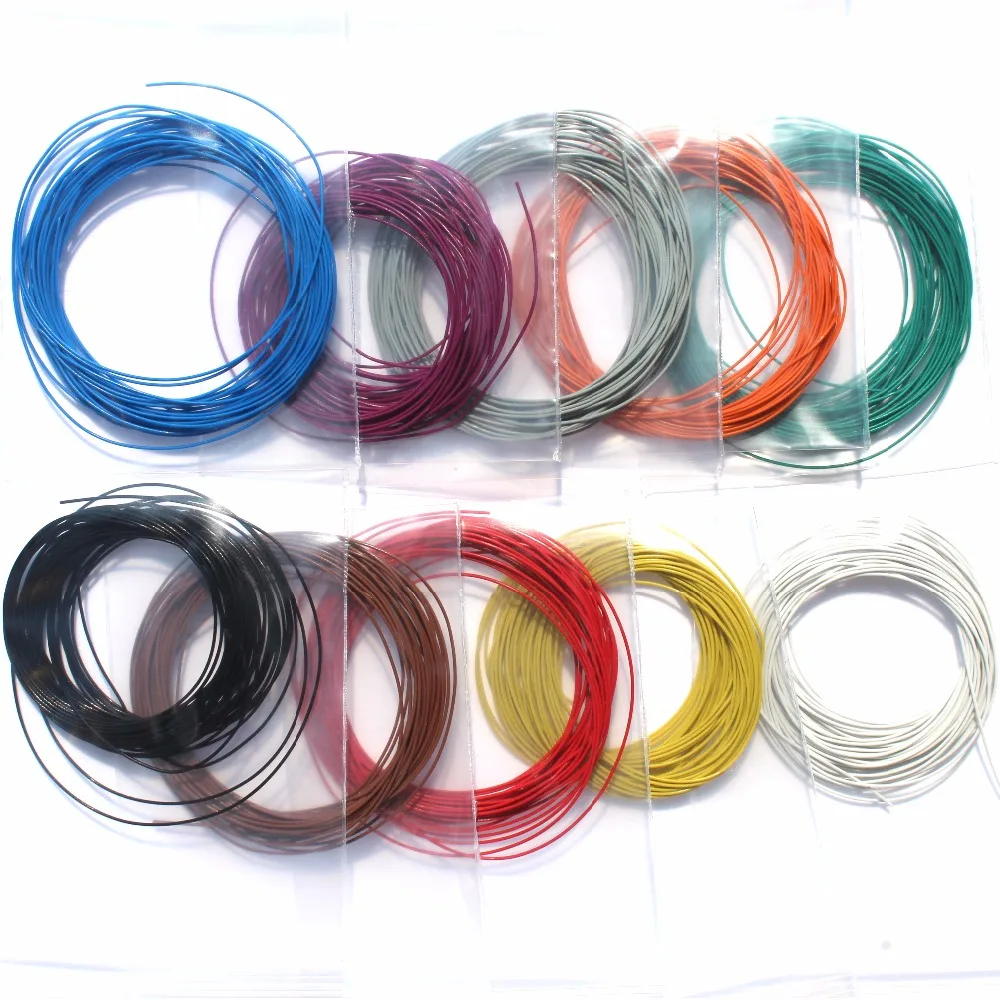 Cable de conexión para decodificador Dcc, multihilo ultrafino, ultraflexible, 5 metros, 10 colores, 0,51mm de diámetro exterior, marca LaisDcc