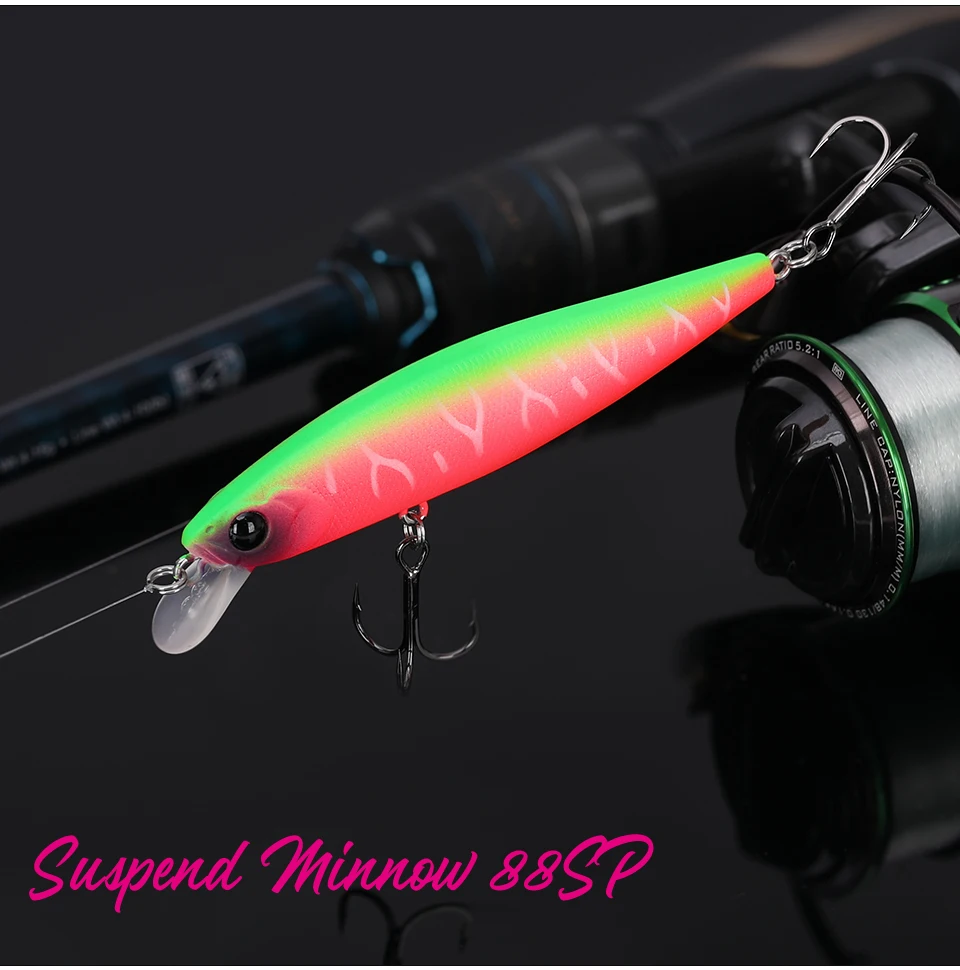 TSURINOYA 88SP Suspending Minnow Angelköder 88mm 10,3g DW76 Lange Casting Künstliche Harte Köder Hecht Bass Big Trout Jerkbait – Detail 11