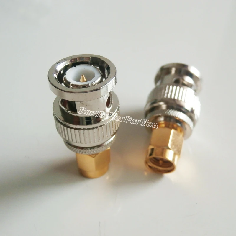 1Pcs Connector Bnc Stekker Naar Sma Male Jack Rf Connector Adapter Converter