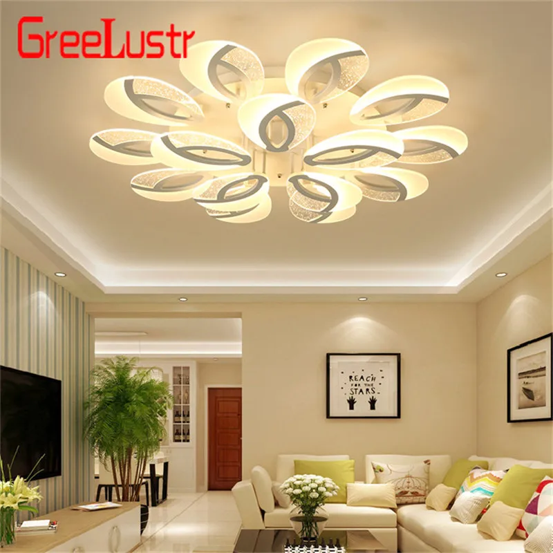 Modern Led Chandelier for Living Room Bar Dinning Room Bedroom 5/9/12/15 Acrylic Lampshade Lighting Fixtures