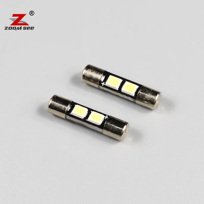 2pcs 100% White Suitable OEM customized LED interior sun visor light vanity mirror bulb For Nissan Patrol Y62 only (2012-2019)