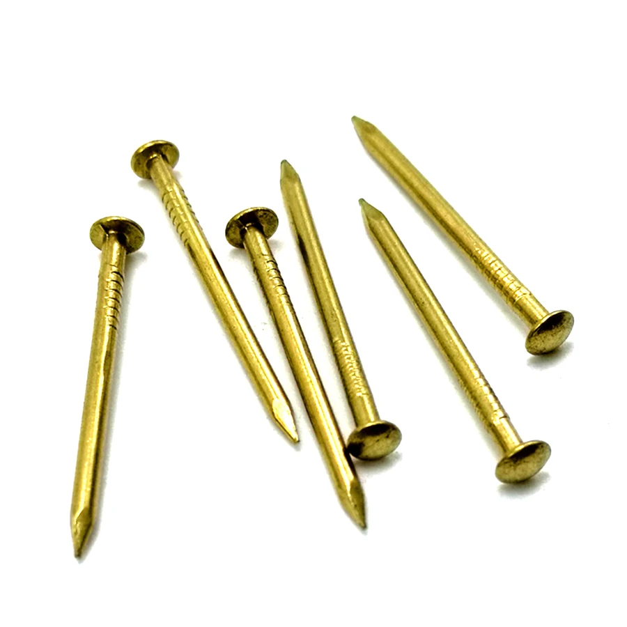 Uxcell 50-Pack Tiny Brass Nails – 1.2x20mm Mini Round-Head Pins For DIY Wood Projects, Picture Frames & Decorative Boxes