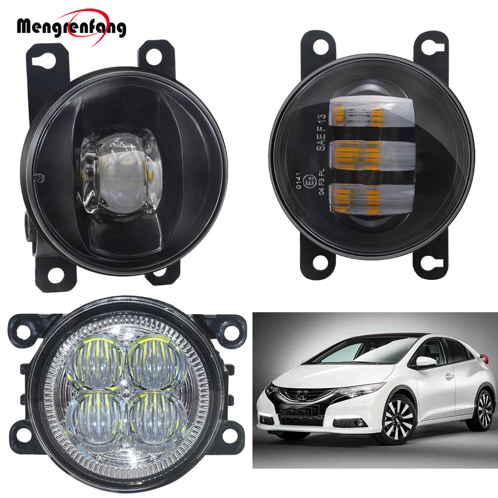 

LED Lens Fog Light Assembly For Honda Civic 2013 2014 2015 Car Front Bumper Fog Lamp Daytime Running Light DRL Accessories