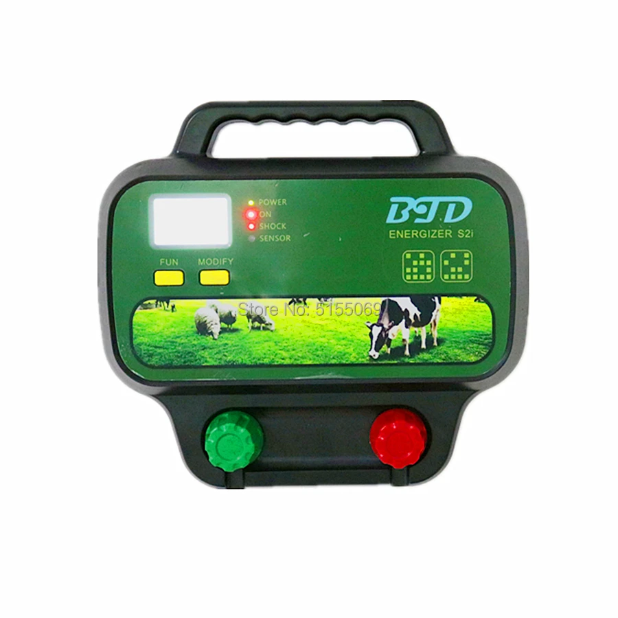 5J  40KM BTD  Solar Electric Fence Energiser Charger Controller for Cattle Sheep Goat Horse Animal