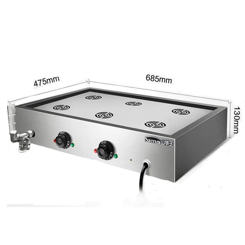 Dual temperature controlled six hole steam boiler Commercial desktop steaming furnace Electric steam cabinet 220V 1PC