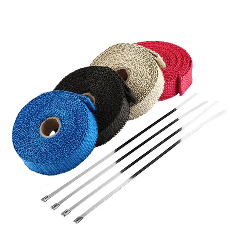 5m motorcycle exhaust pipe header wrap heat resistant cloth car modification universal insulation tape engine protection