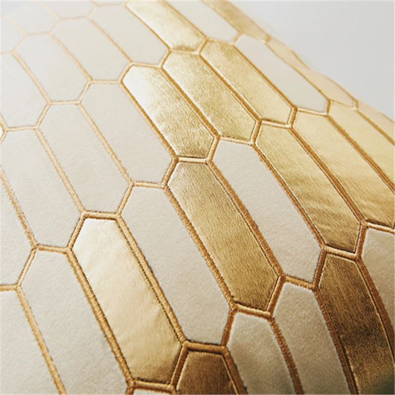 30x50cm/45x45cm Kissenbezug Europäischer Niederländischer Samt Goldstickerei Wohnzimmer Kissenhülle Dekoration – Detail 16