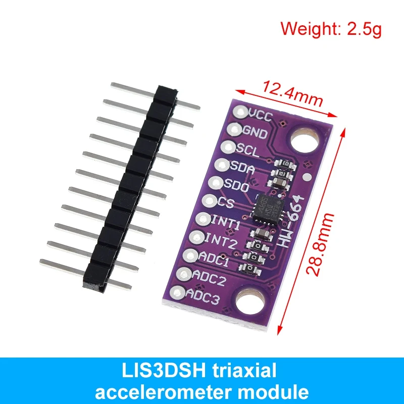MPU-6050 MPU-9250 BMI160 LSM303DLHC L3G4200D QMC5883L ADXL335 LIS3DSH 3-, 6- und 9-Achsen-Sensor für Lagebestimmung +Gyroskop +Beschleunigungsmesser +Magnetometer – Detail 30