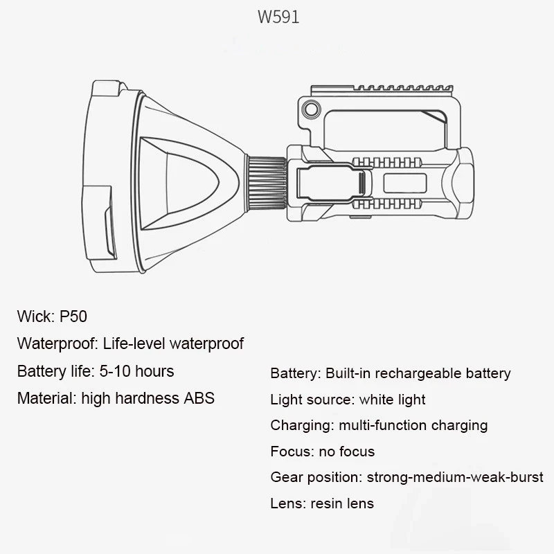 Powerful LED Flashlight XHP50/XHP90 Handheld Searchlight LED Lighting USB Torch 8000 Lumen Super Bright Portable Spotlights