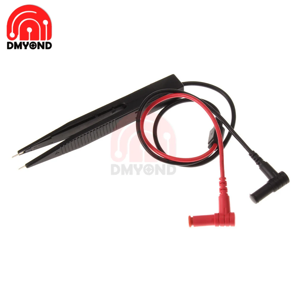 SMD SMT Chip Test Clip Lead Probe Digital Multimeter Meter Tweezer Capacitor Resistance tweezers for Resistor Capacitor