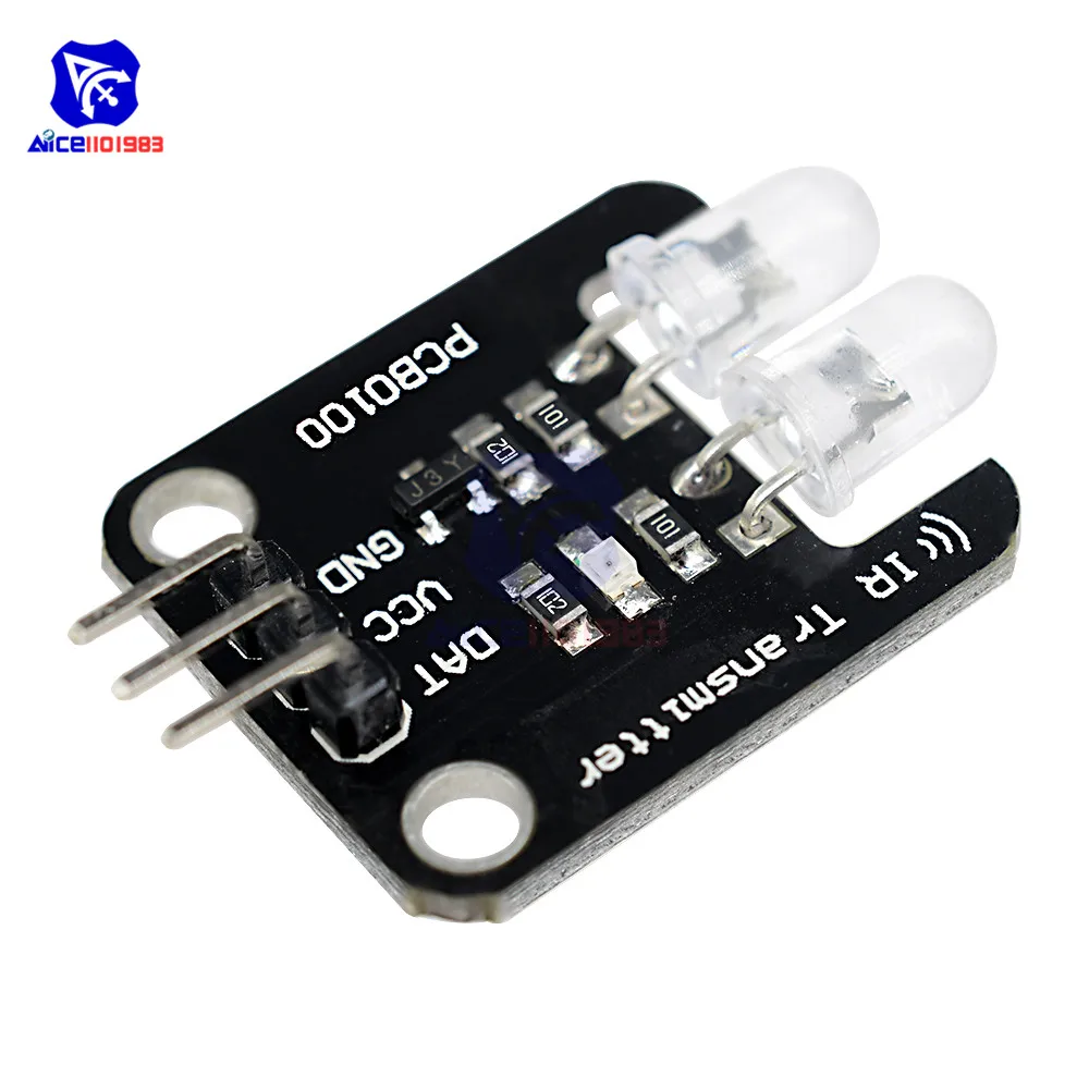 Diymore PCB0100 módulo transmisor infrarrojo de 2 canales, transmisor IR para Arduino, bloques de construcción electrónicos