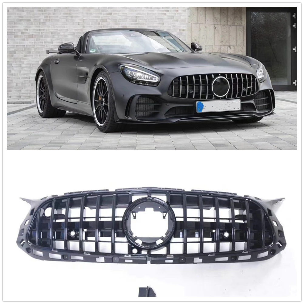 

Racing Grill Front Grille For Mercedes Benz AMG GT Coupe C190 R190 2018-2020 2 Door Coupe Black Car Upper Bumper Hood Mesh Grid