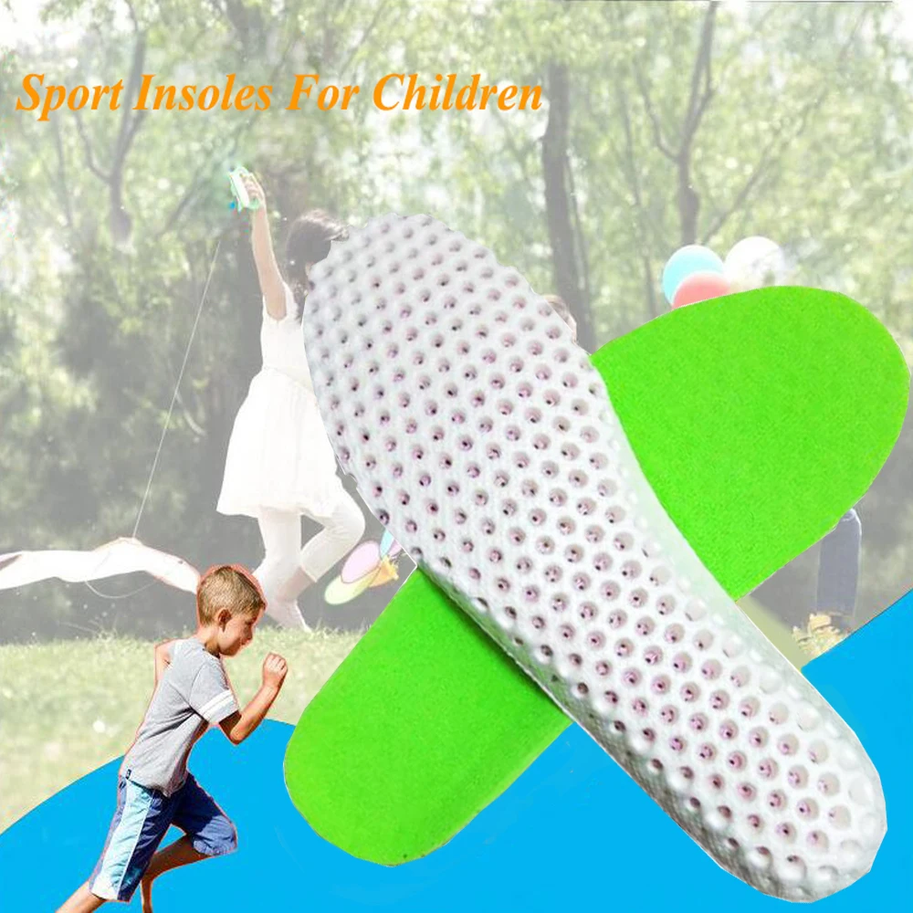 Ortoluckland Children Sport Shoes Insoles For Tired Foot Kids Sneakers Insert Pads Boys Girls Breathable Light Soft Full Soles