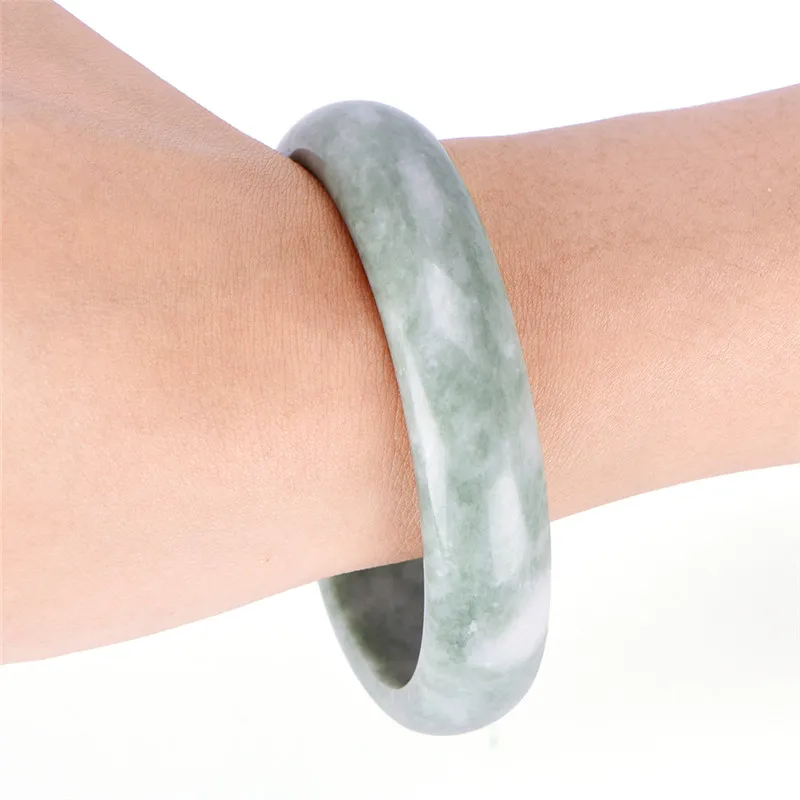 Natural Green Jade Bangle Bracelet Charm Jewellery Fashion Accessories Hand-Carved Lucky Amulet Gifts For Women Her Men