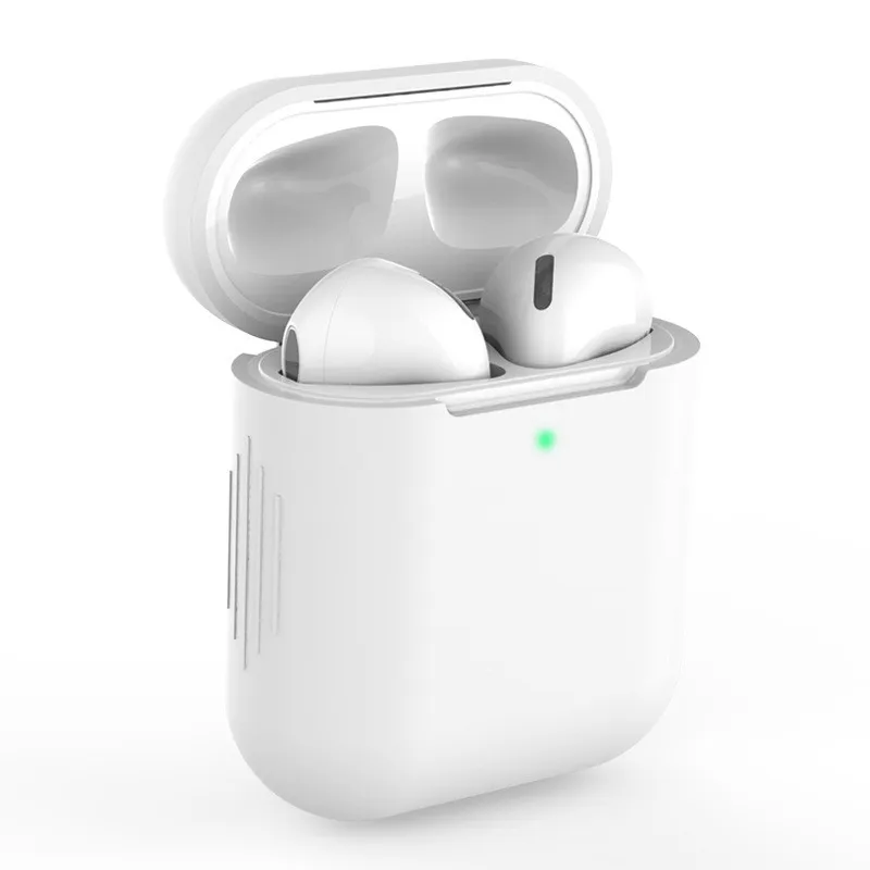 Mới Dẻo Silicone Trường Hợp Cho Airpods1 2nd Sang Trọng Bảo Vệ Tai Nghe Chụp Tai Cover Rung 1 & 2 Chống Sốc Tay