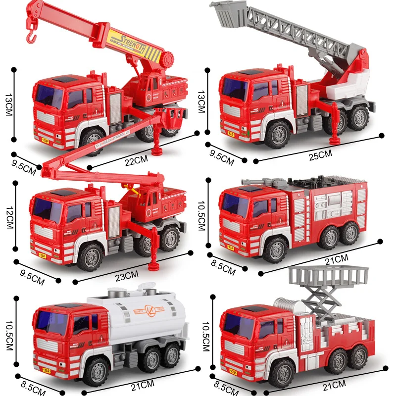 Children\'s Large Sprinkler Cars Toy Set Can Spray Garbage Truck Sweeping City Sanitation Truck Fireman Boys Toys Educational Toy