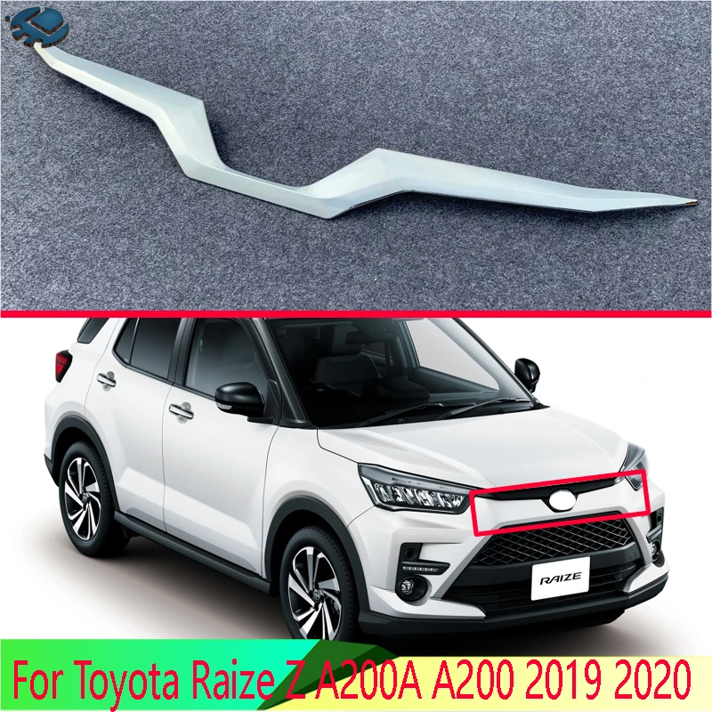 For Toyota Raize Z A200A A200 2019 2020 ABS Chrome Front Hood Bonnet Grill Grille Bumper Lip Mesh Trim Cover Molding Kit Sticker