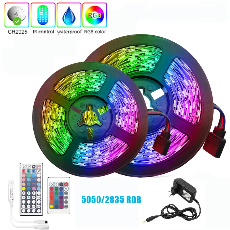 

20 м светодиодный осветительные полосы SMD5050 12V RGB светодиодный лента SMD2835 гирлянды для комнаты