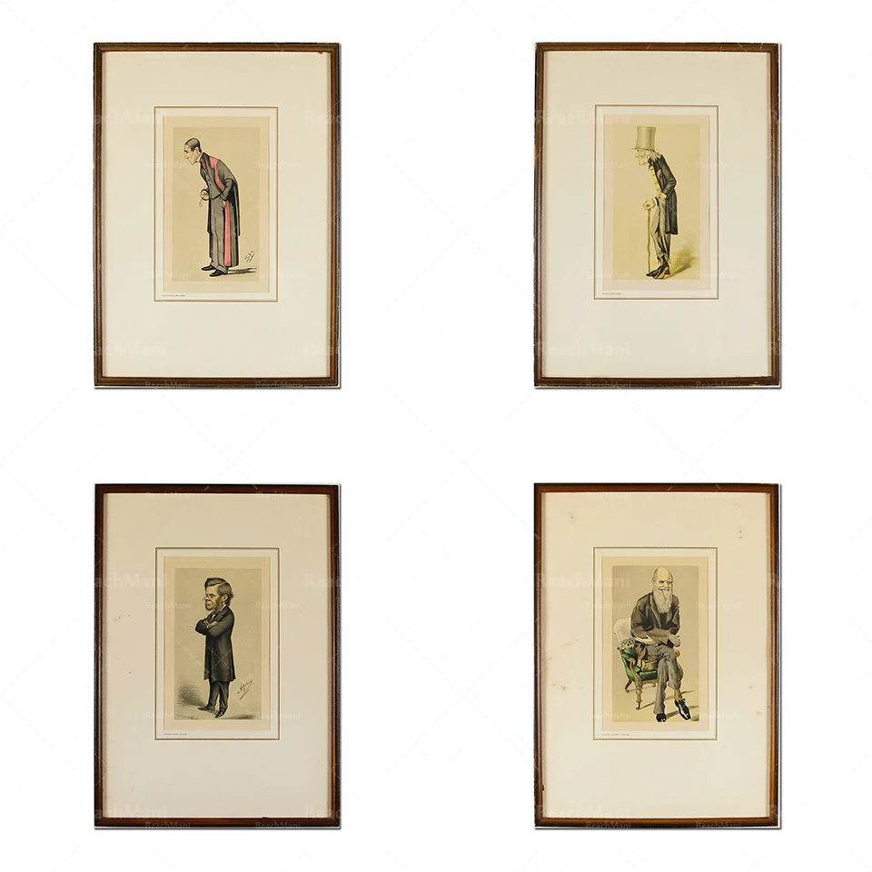 

Antique Vanity Fair Lithograph Politician 5 Piece Set Printed Art Poster